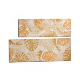 Tela Foglia della pianta Dorato 135 x 45 x 1,5 cm (6 Unità)