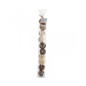Sfera Decorativa Bianco Marrone Nero Naturale (24 Unità)