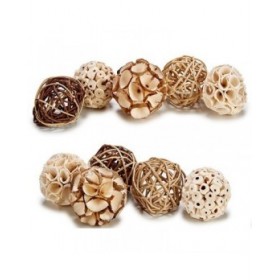 Sfera Decorativa Bianco Marrone Nero Naturale (24 Unità)