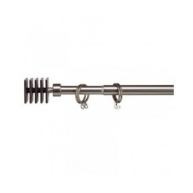 Bastone per Tende Estensibile Quadrato Argentato Ferro 4,5 x 125,5 x 4,5 cm (12 Unità)