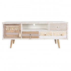 Mobile TV DKD Home Decor Naturale 150 x 40 x 60 cm Abete Bianco