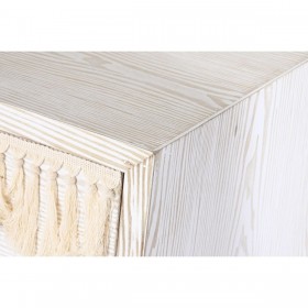 Cassettiera DKD Home Decor Abete Naturale Cotone Bianco (80 x 35 x 80 cm)