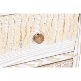 Cassettiera DKD Home Decor Abete Naturale Cotone Bianco (80 x 35 x 80 cm)