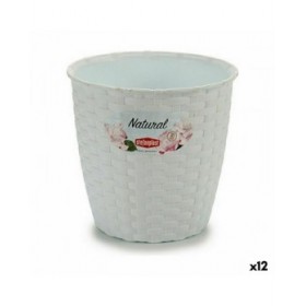 Vaso Stefanplast Bianco Plastica 14 x 13 x 14 cm (12 Unità)