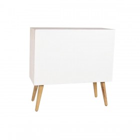 Cassettiera DKD Home Decor Abete Naturale Cotone Bianco (80 x 35 x 80 cm)