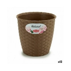 Vaso Stefanplast Marrone Plastica 14 x 13 x 14 cm (12 Unità)