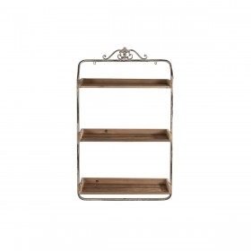 Scaffale DKD Home Decor Bianco Naturale Metallo Abete 64 x 19 x 107 cm (1)