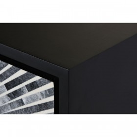 Credenza DKD Home Decor 160 x 40 x 80 cm Nero Grigio Bianco Osso Resina Legno MDF