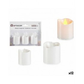 Set di Candele 3,7 x 3,7 x 5 cm Bianco (12 Unità)