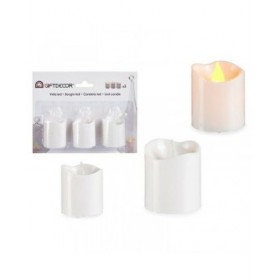 Set di Candele 3,7 x 3,7 x 5 cm Bianco (12 Unità)