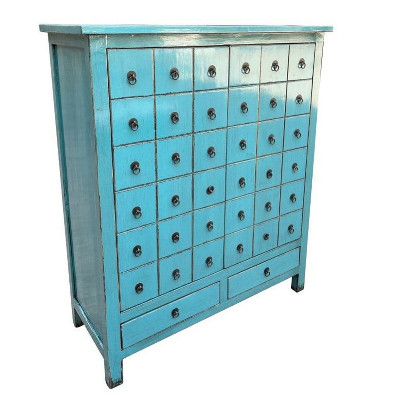 Cassettiera DKD Home Decor Azzurro Legno di olmo Orientale Laccato 102 x 42 x 120 cm