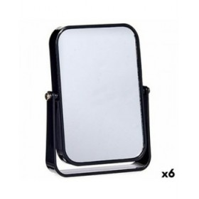 Specchio Ingranditore Nero Cristallo Plastica 2,5 x 19,5 x 16 cm (6 Unità)