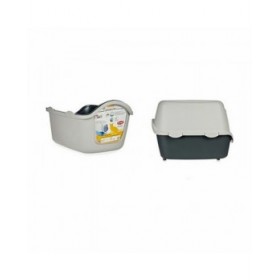 Lettiera per Gatti Stefanplast Antracite Grigio chiaro Plastica 56,5 x 39,5 x 39 cm (20 Unità)