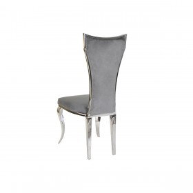 Sedia da Sala da Pranzo DKD Home Decor 48 x 51 x 110 cm Argentato Grigio