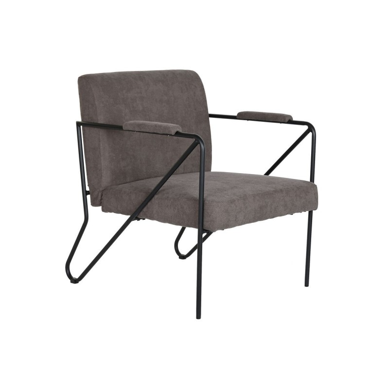 Poltrona DKD Home Decor Grigio Metallo Poliestere (64 x 69,5 x 76 cm)