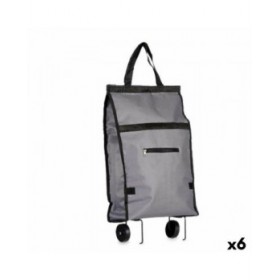 Carrello Pieghevole Con ruote 32 x 15 x 63 cm Grigio (6 Unità)