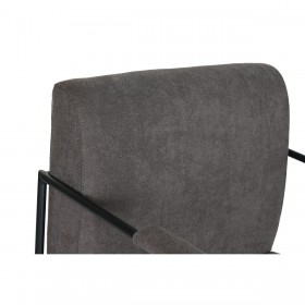Poltrona DKD Home Decor Grigio Metallo Poliestere (64 x 69,5 x 76 cm)