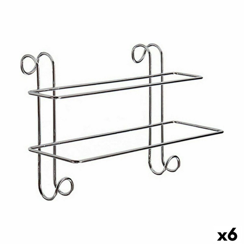Portasciugamani W4294 Argentato Metallo 14 x 20 x 39 cm (6 Unità)