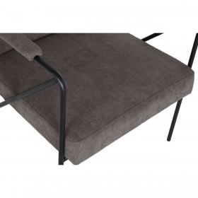 Poltrona DKD Home Decor Grigio Metallo Poliestere (64 x 69,5 x 76 cm)