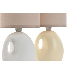 Poggiapiedi DKD Home Decor Grigio Metallo Poliestere (42 x 42 x 42 cm)