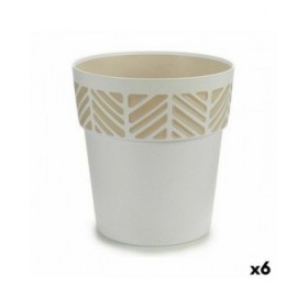 Vaso Autoirrigante Stefanplast Orfeo Bianco Plastica 25 x 25 x 25 cm (6 Unità)