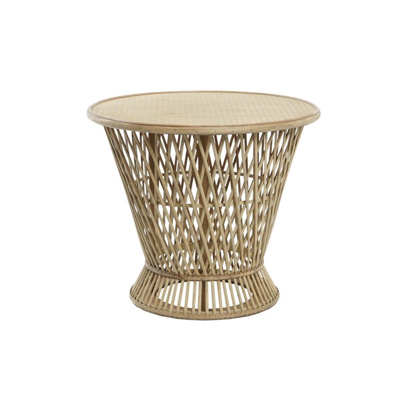 Tavolo aggiuntivo DKD Home Decor Marrone Chiaro Bambù 60 x 60 x 52 cm