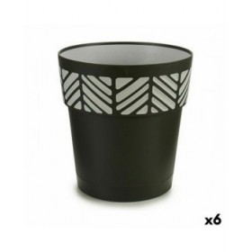 Vaso Autoirrigante Stefanplast Orfeo Antracite Plastica 25 x 25 x 25 cm (6 Unità)