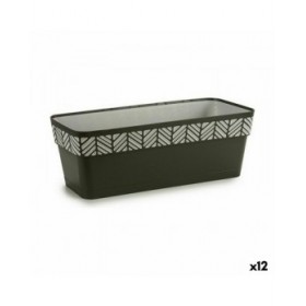 Vaso rettangolare da Balcone Stefanplast Orfeo Antracite Plastica 18 x 17 x 49,5 cm (12 Unità)