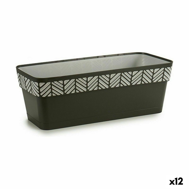 Vaso rettangolare da Balcone Stefanplast Orfeo Antracite Plastica 18 x 17 x 49,5 cm (12 Unità)