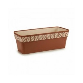 Vaso rettangolare da Balcone Stefanplast Orfeo Terracotta Plastica 18 x 17 x 49 cm (12 Unità)
