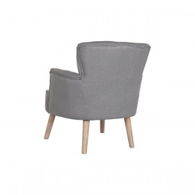 Poltrona DKD Home Decor Abete Poliestere Grigio scuro (66 x 70 x 88 cm)
