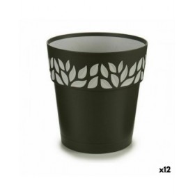 Vaso Autoirrigante Stefanplast Cloe Antracite Plastica 19 x 19 x 19 cm (12 Unità)