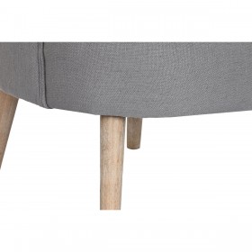 Poltrona DKD Home Decor Abete Poliestere Grigio scuro (66 x 70 x 88 cm)