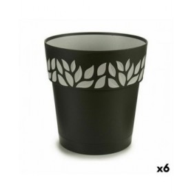Vaso Autoirrigante Stefanplast Cloe Antracite Plastica 25 x 25 x 25 cm (6 Unità)