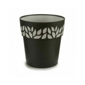 Vaso Autoirrigante Stefanplast Cloe Antracite Plastica 25 x 25 x 25 cm (6 Unità)