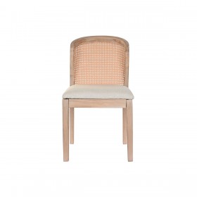 Sedia da Sala da Pranzo DKD Home Decor Beige Poliestere 46 x 61 x 86 cm
