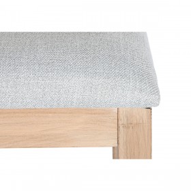 Sedia da Sala da Pranzo DKD Home Decor Abete Poliestere Grigio chiaro (46 x 61 x 86 cm)