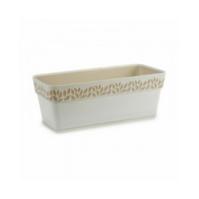 Vaso rettangolare da Balcone Stefanplast Cloe Bianco Plastica 49,5 x 17 x 19 cm (12 Unità)