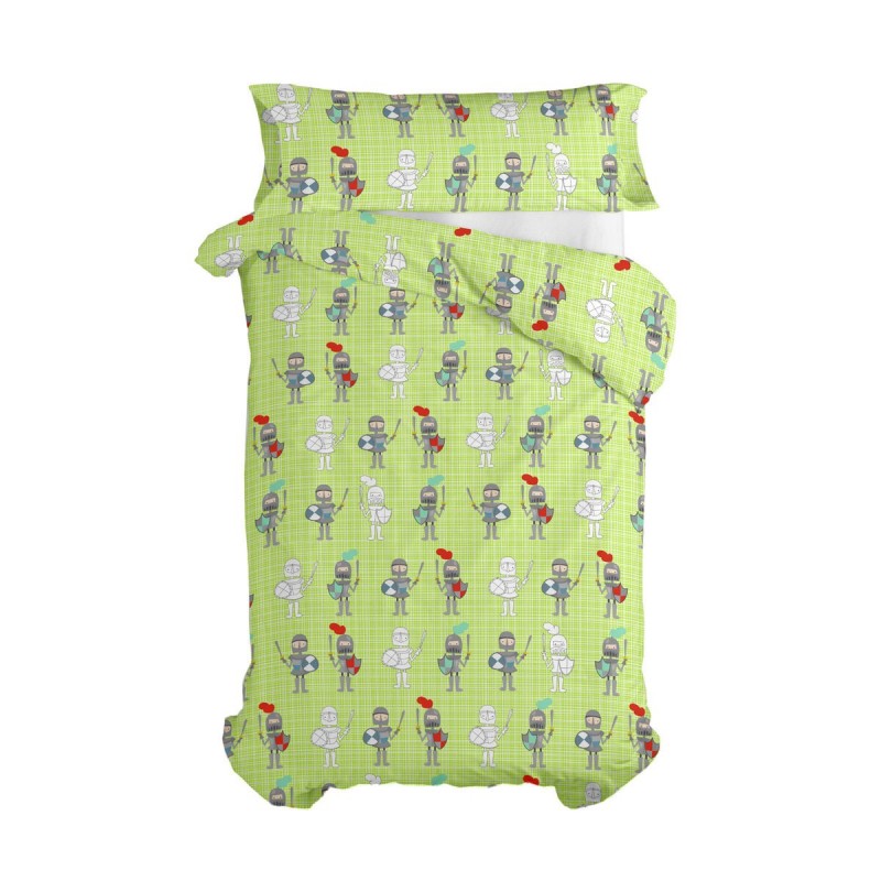 Set di copripiumino HappyFriday Mr Fox Knight  Multicolore Singolo 2 Pezzi