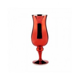 Portacandele Cristallo Rosso 13,5 x 35 x 13,5 cm (6 Unità)