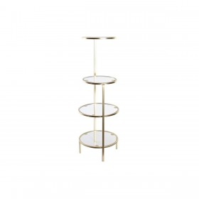 Mensole DKD Home Decor 32,5 x 30 x 86 cm Cristallo Dorato Metallo