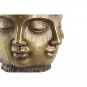 Vaso DKD Home Decor Dorato Legno Magnesio Rotondo Buddha Orientale 34 x 34 x 30 cm 30 x 34 x 30 cm
