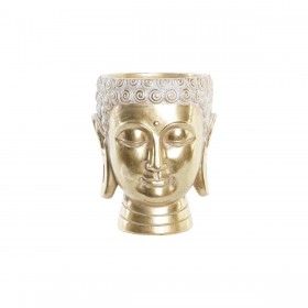 Vaso DKD Home Decor 17,5 x 17,5 x 21 cm Dorato Buddha Resina