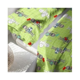 Set di copripiumino HappyFriday Mr Fox Knight  Multicolore Singolo 2 Pezzi