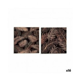 Tela Foglia della pianta Nero 1,5 x 40 x 40 cm (16 Unità)