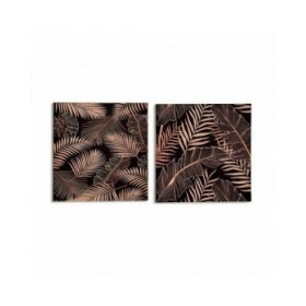Tela Foglia della pianta Nero 1,5 x 40 x 40 cm (16 Unità)