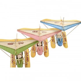 Statua Decorativa DKD Home Decor 32,5 x 20,5 x 24 cm Azzurro Rosa Verde Vintage (3 Pezzi)