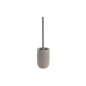 Scopino per il Bagno DKD Home Decor 10 x 10 x 37 cm Grigio Cemento Acciaio inossidabile