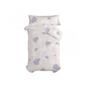 Set di copripiumino HappyFriday Happynois Neighbourhood Multicolore Singolo 2 Pezzi