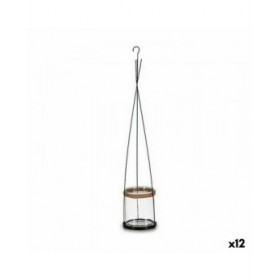 Portacandele Ibergarden HW99-1108 Metallo Cristallo 15,5 x 85,5 x 15,5 cm (12 Unità)